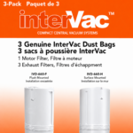 InterVac Pro Dust Bags for IVD660H, IVD660F, and CondoVac Y20-3