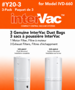 InterVac Pro Dust Bags for IVD660H, IVD660F, and CondoVac Y20-3